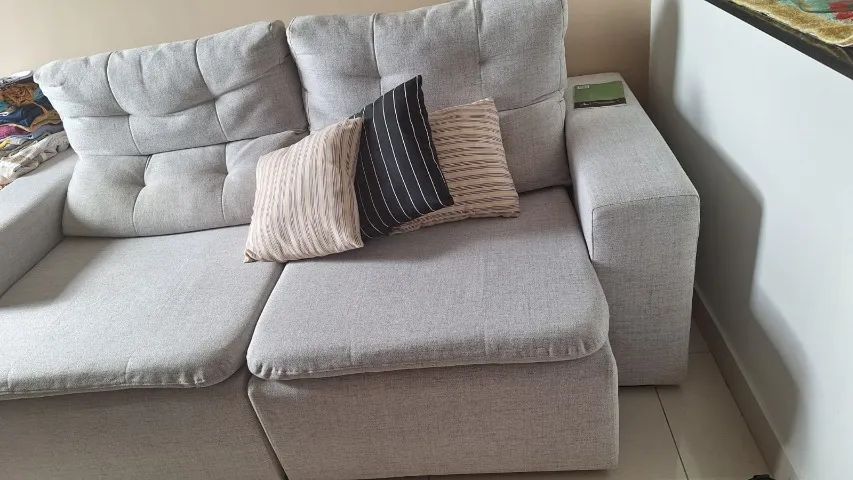 Sofá reclináveis de linho