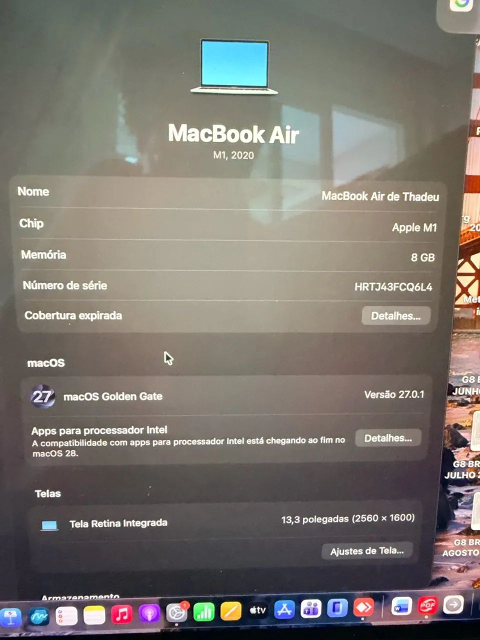 MacBook M1 13 Pol prata - Foto 5