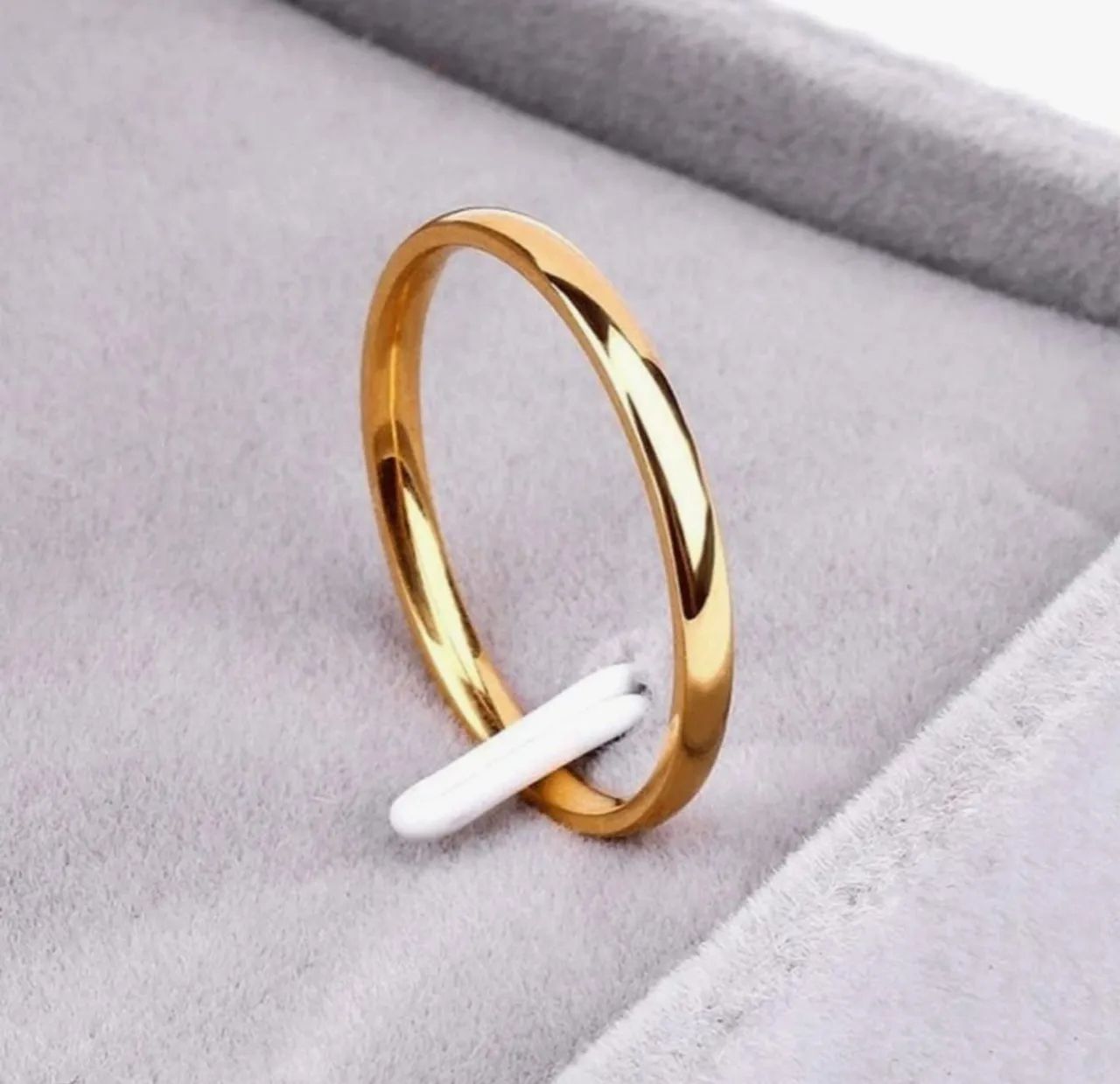 Anel / Aliança banhada ouro 18k