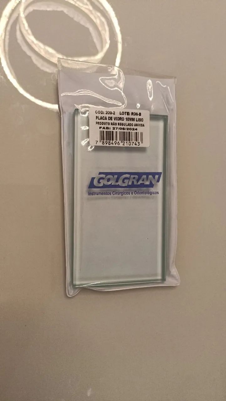 Placa de vidro Golgran 10mm.