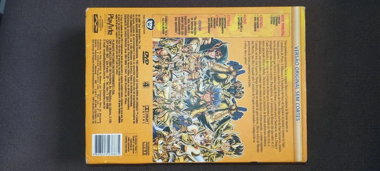 DVD Box, Os Cavaleiros do Zodíaco - DVD, Blu-Ray e Vídeo Cassete