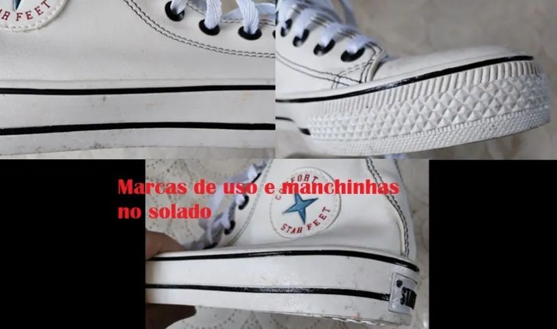 Sapato branco cano médio - Foto 5