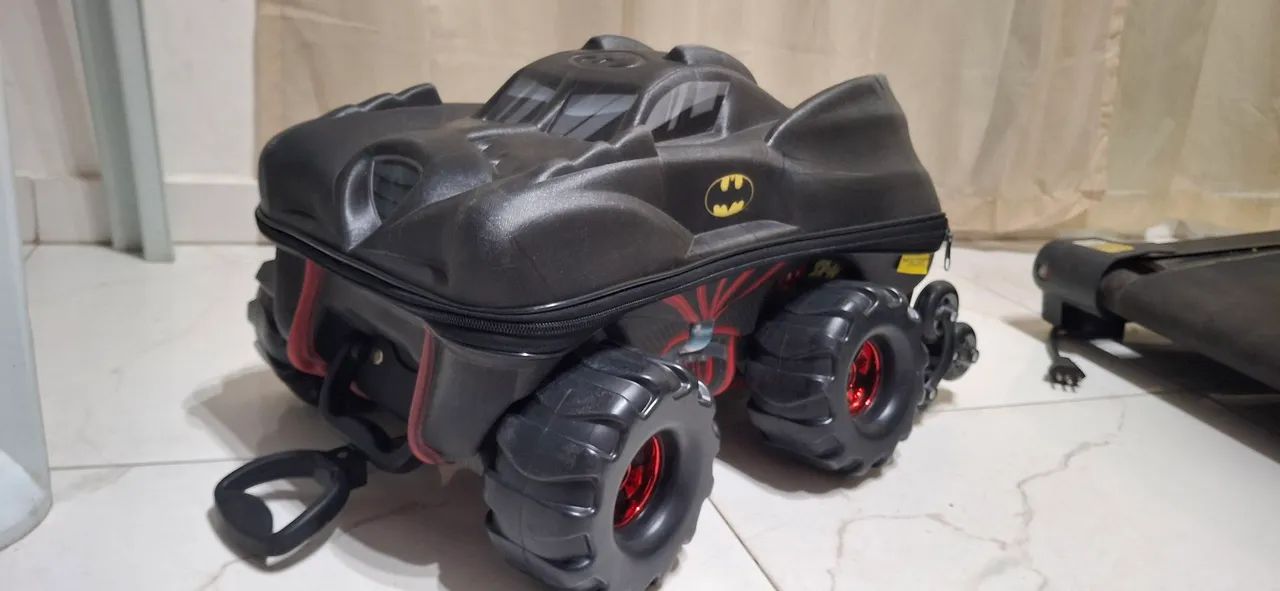 Mochila de carrinho com lancheira do Batman