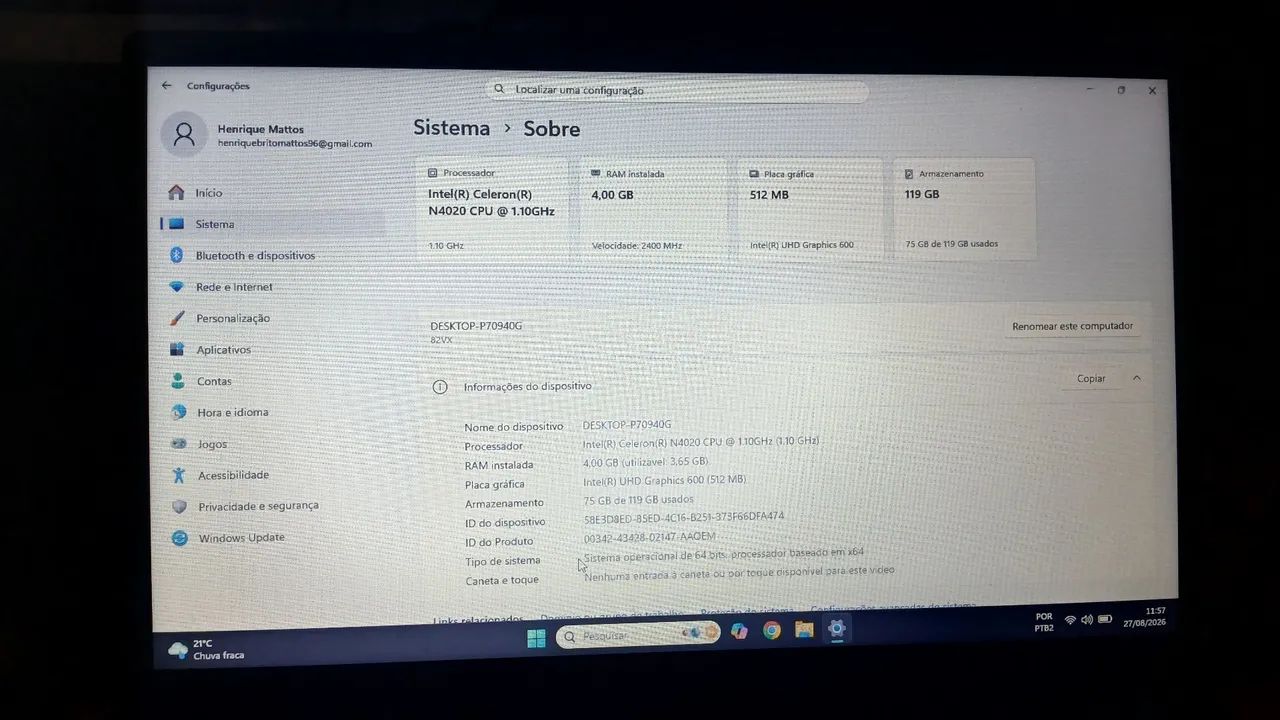 NOTEBOOK LENOVO À VENDA! - Foto 2
