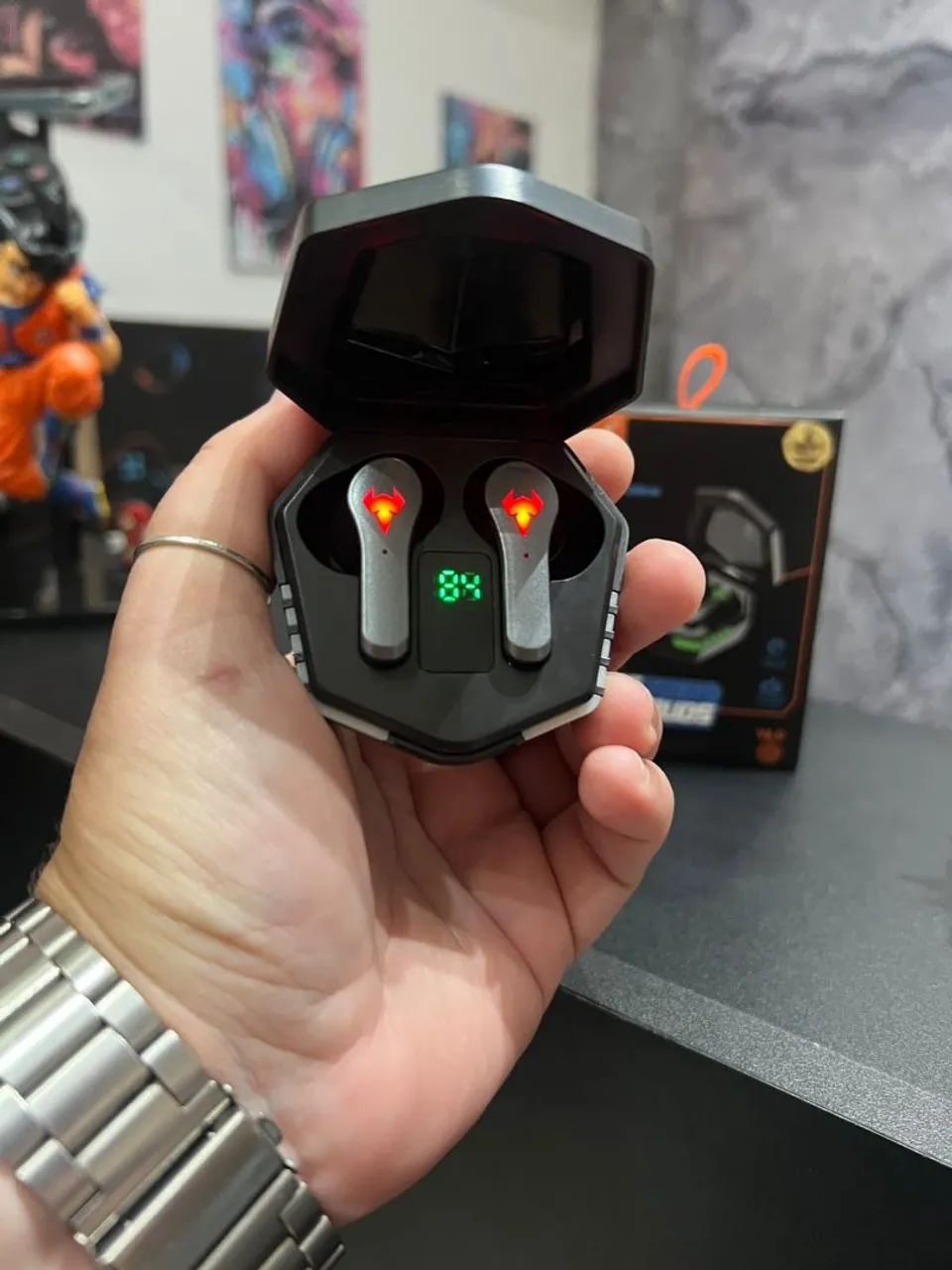 Fone de ouvido Bluetooth gaming J-88 com borrachinha  - Foto 2