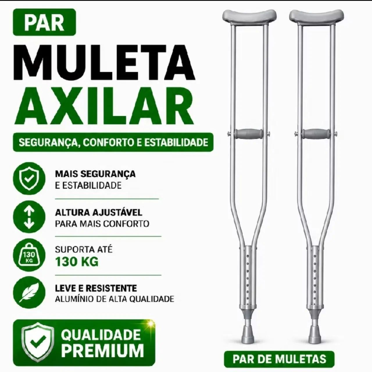 Par de Muletas Ortopédica - Foto 2