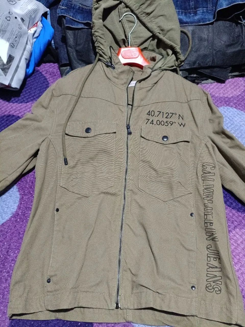 Blusa com Zíper Calvin Klein com Capuz 