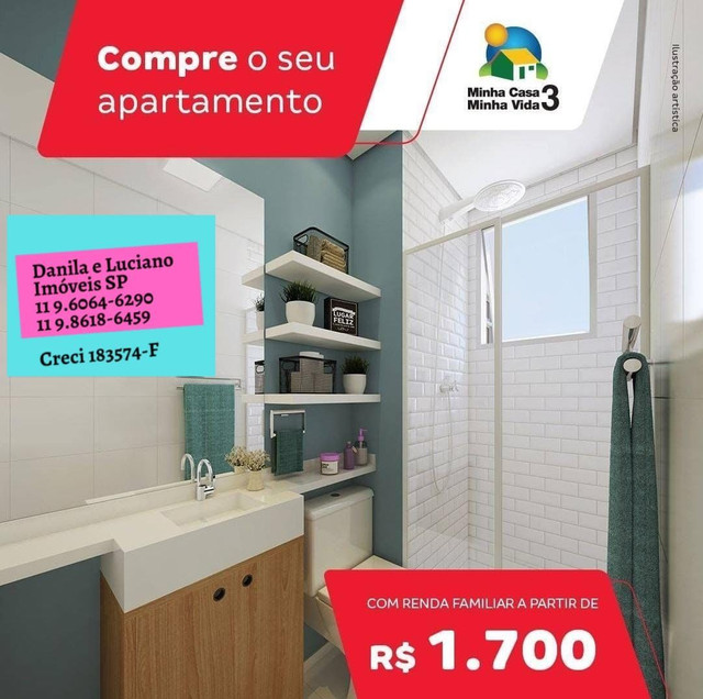 Renda acima de R$ 1.700 2 Dormitórios 42 metros