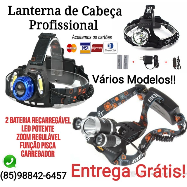 Lanterna fotoforo de cabeça profissional entrega Grátis 