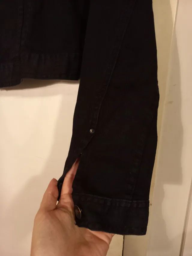 Jaqueta jeans preta P - Foto 2