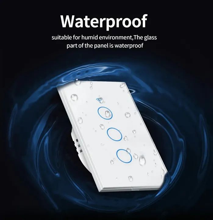 Interruptor Touch Screen 3 Botões - Impermeável!