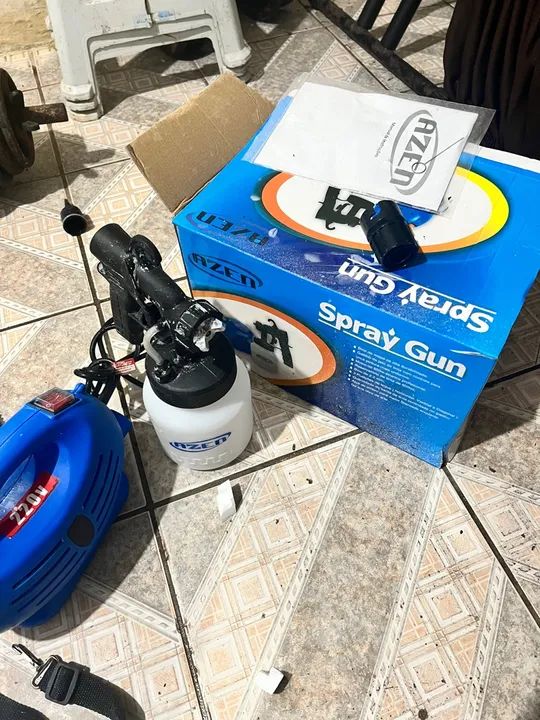 Pistola de Pintura AZEN + Compressor - Foto 2