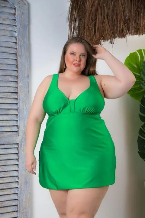 Maiô vestidinho plus