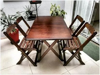 Cjtos de Mesa Dobrável Fábricacão Própria 