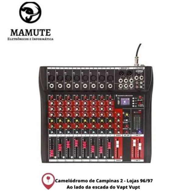 Mesa De Som Bluetooth Usb Mixer Mp3 Digital 8 Canais Le711