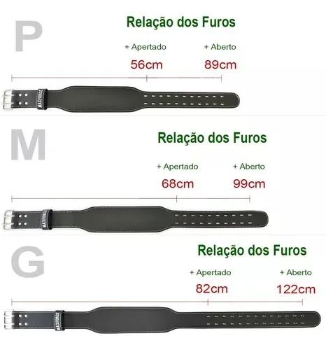 Cinturão Musculação Academia Lombar Agachamento Couro - Foto 4