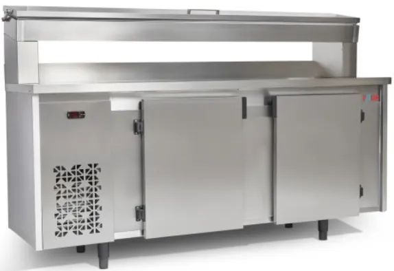 Balcão Condimentador Pizzaiolo Porta Cubas Pronta entrega