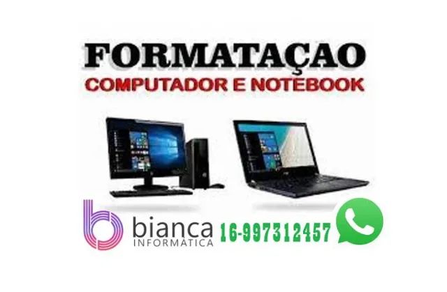 (Formatação) Notebook e Desktop à partir de 90 reais sem salvar nada