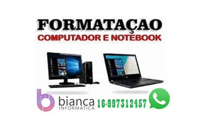 (Formatação) Notebook e Desktop à partir de 120 reais