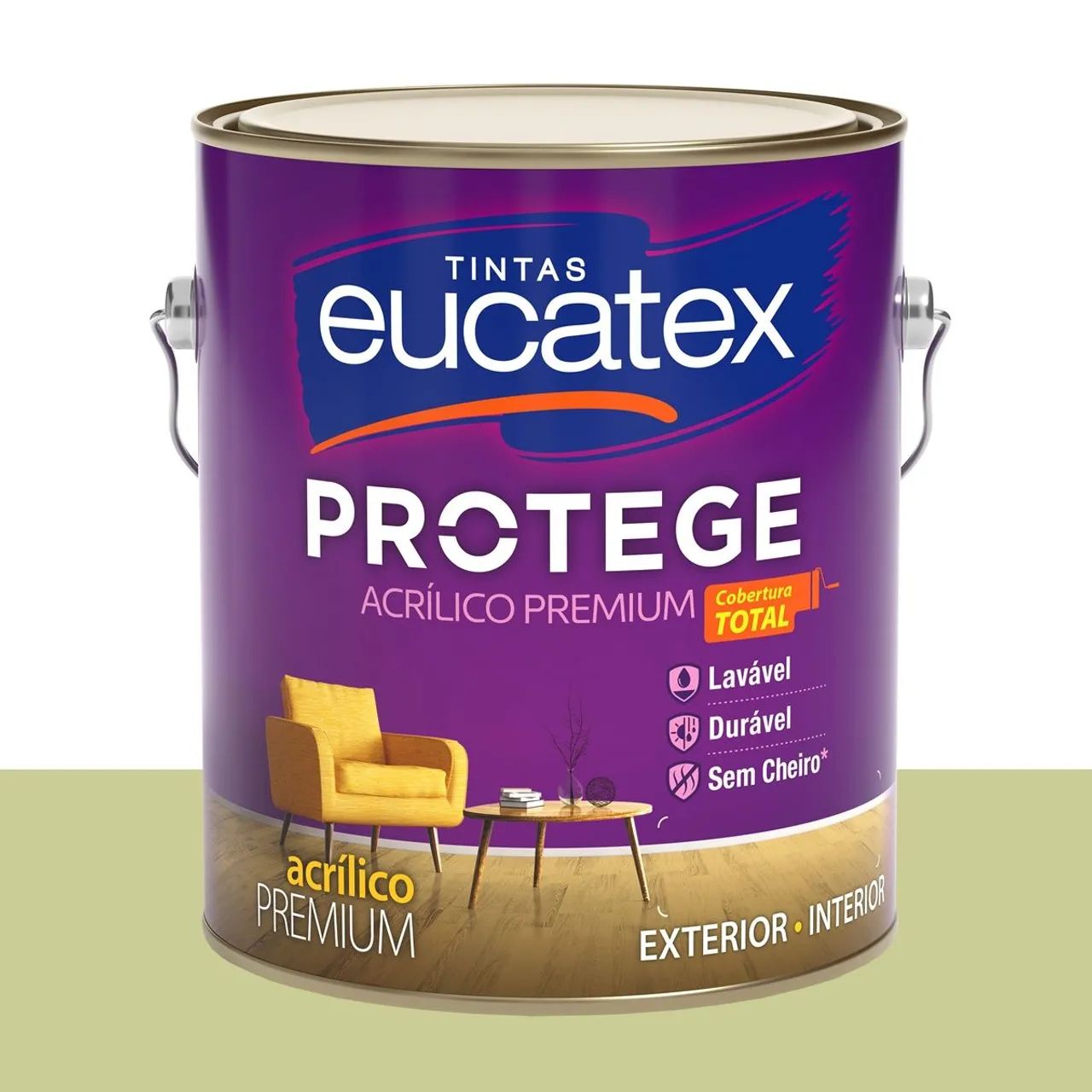 Tinta Acrílica Acetinada Eucatex Acelga 3,2 L