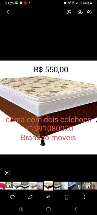Cama casal R$ 550,00 com doisCama de casal temos a pop macia R$ 380,00 fotos ilustrativas