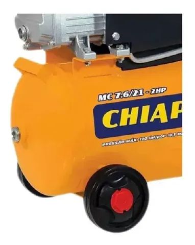 Compressor De Ar Elétrico Portátil 7,6/21HP 21 Litros 110 ou 220 Volts Chiaperini - Foto 2