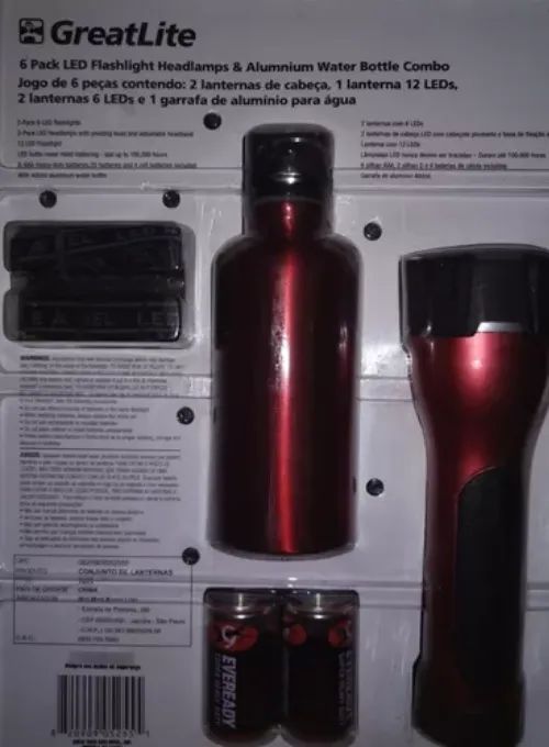 Pack Greatlite - 5 Lanternas De Led E 1 Garrafa De Alumínio - Foto 3