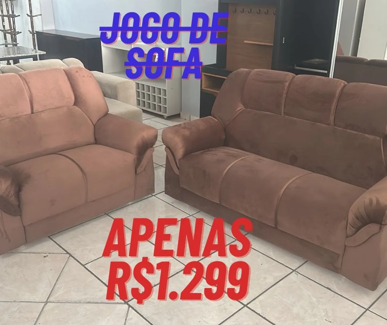 Oferta jogo de sofá 2,3 lugares 1.299