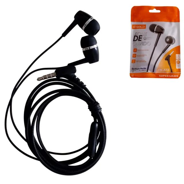 Fone de Ouvido Com Fio e Microfone Estéreo 