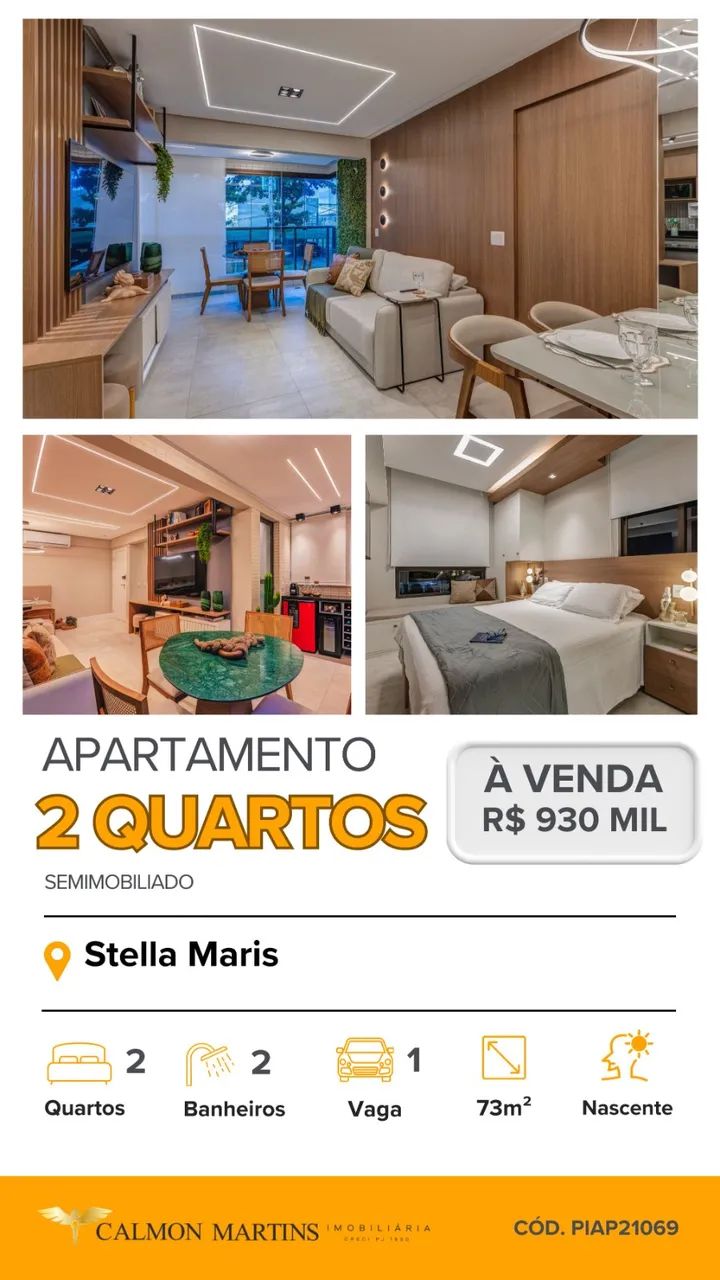 APARTAMENTO 02 QUARTOS SENDO 01 SUÍTE 73M² STELLA MARIS - Foto 4