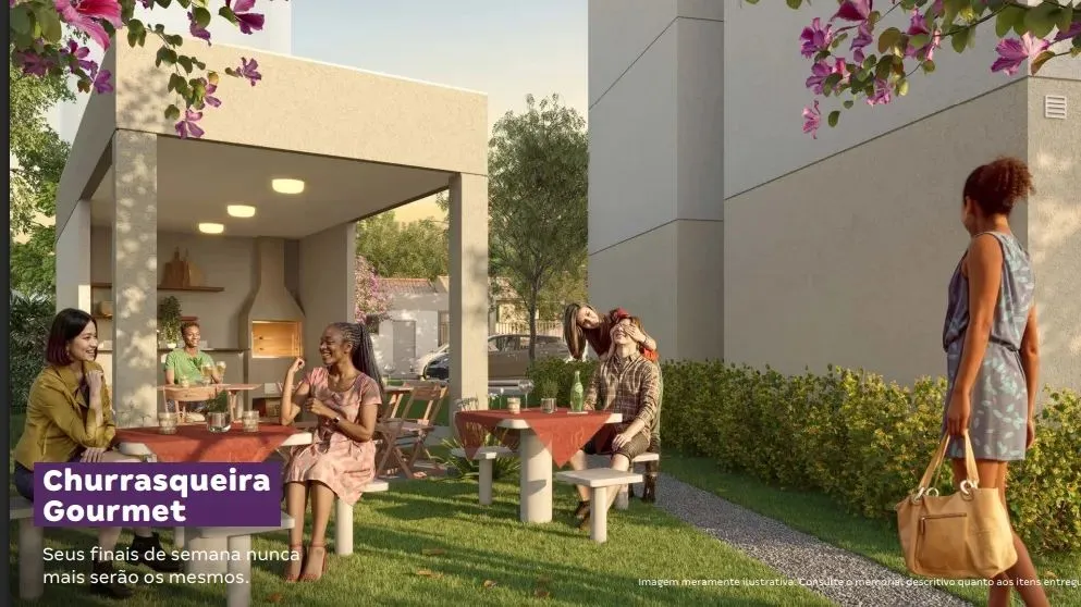 apartamento para venda com area de lazer arborizada com 2 quartos em Nova Descoberta - Re