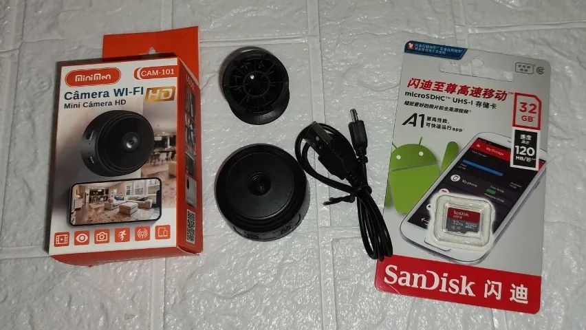 kit camera espiã mais cartão de memoria 