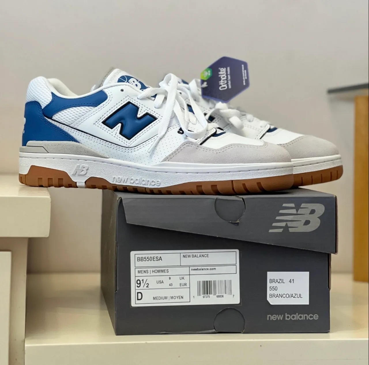 New Balance 550 Branco e Azul - 41