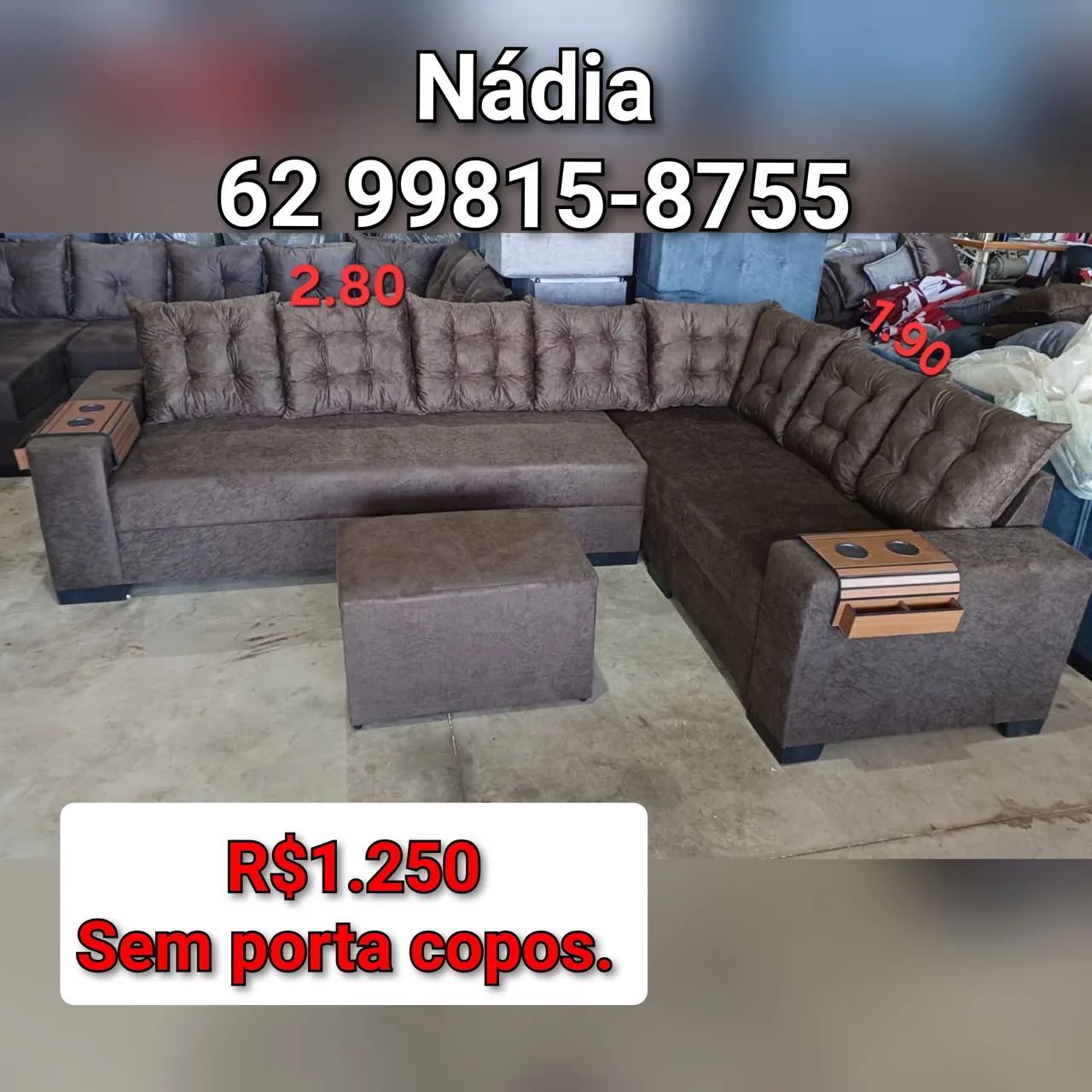 Sofá grande de canto 
