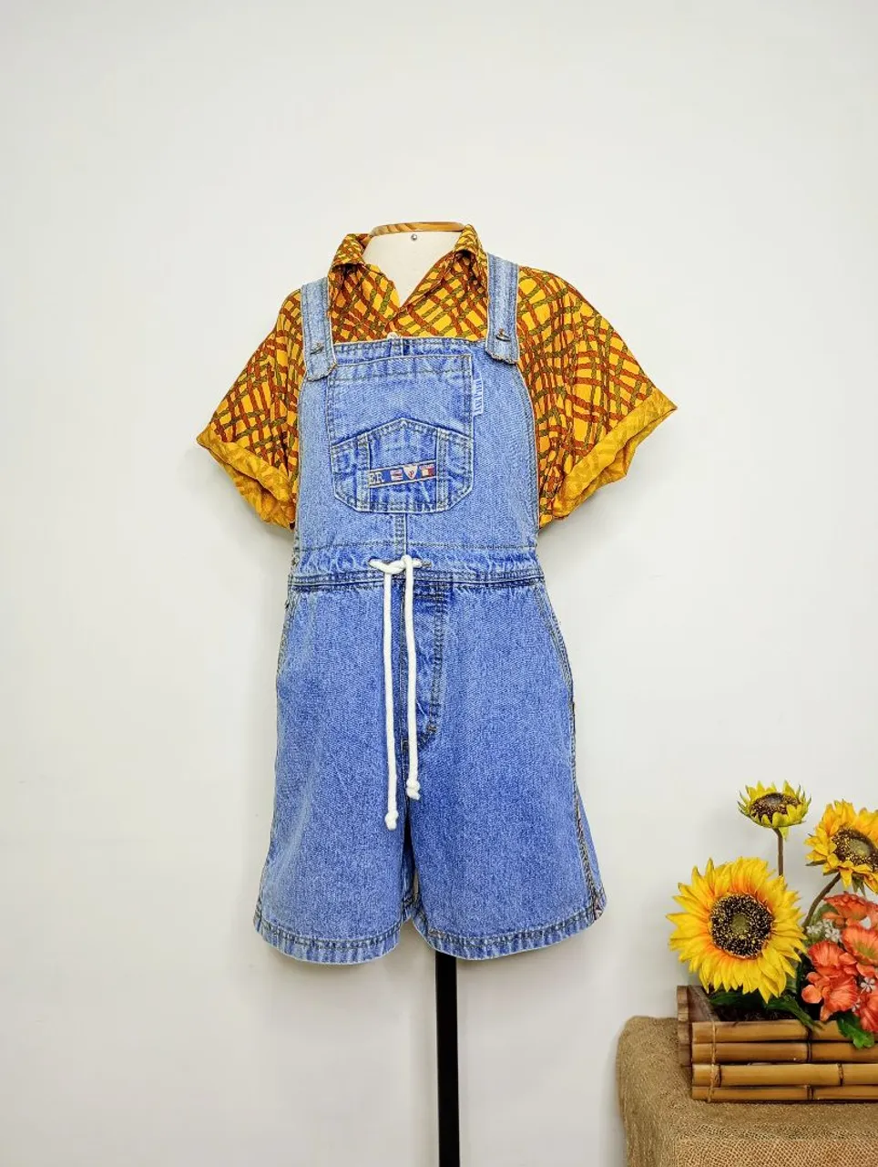 Jardineira Jeans Vintage Tamanho M 40 Brechó