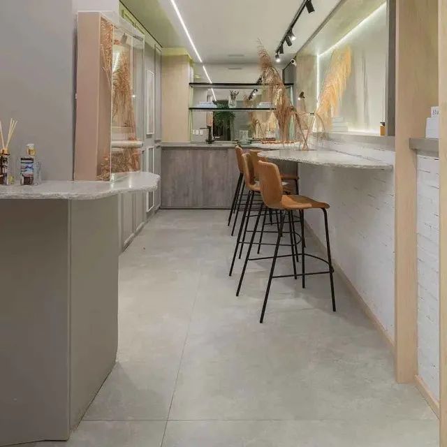 Piso Porcelanato Dolmen Cinza Acetinado Retificado Eliane 90 x 90cm - Foto 5