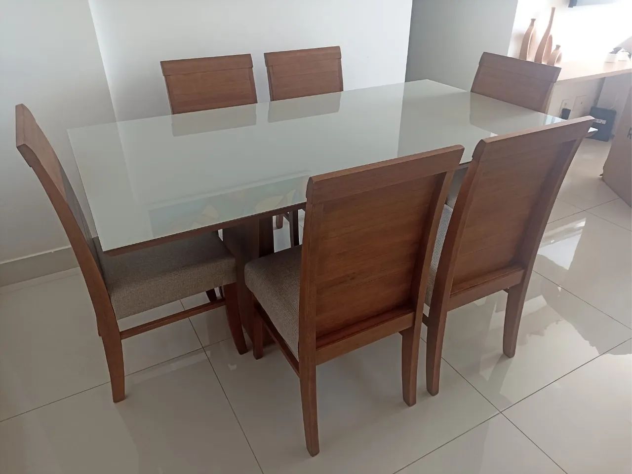 Mesa de Jantar de Madeira com Tampo laca  - Foto 2
