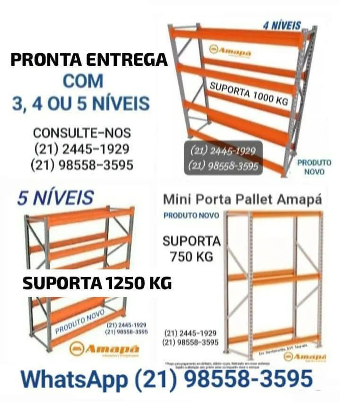 Mini Porta Pallet - Para armazenar cargas pesadas