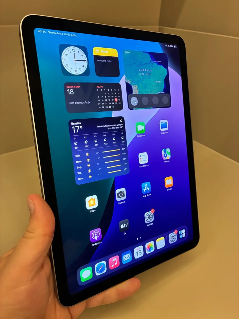 Apple Ipad Air 6 M2 128 GB Wifi Cinza + Smart Folio
