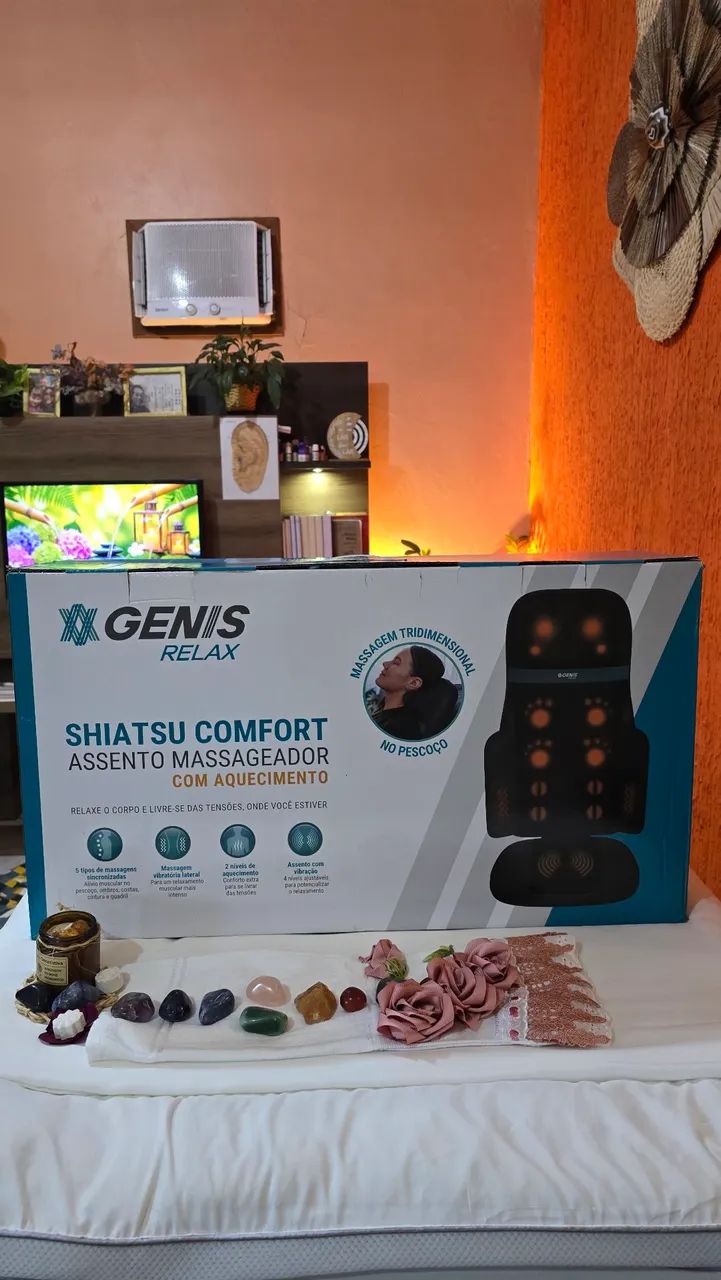 Assento Massageador Shiatsu Comfort Genis Relax Polishop