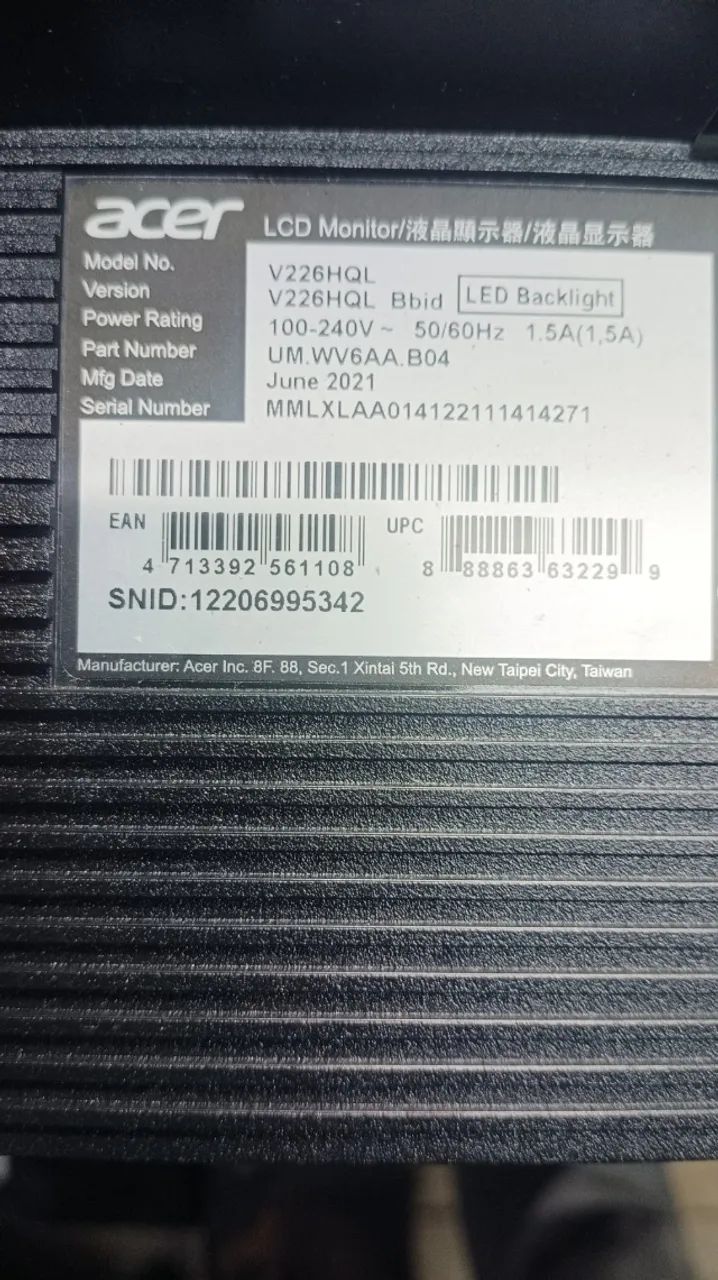 Kit Pl. Fonte Pl. Logica Monitor Acer V226HQL  - Foto 6