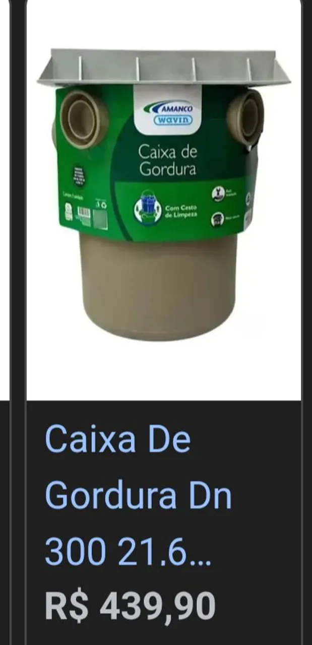 2 Caixa de Gordura DN 300 - Amanco Wavin