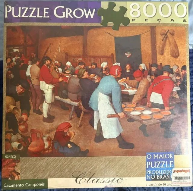 RARIDADE >>LACRADO<< Quebra-cabeça Puzzle Grow Casamento Camponês 8000 Peças - Foto 3