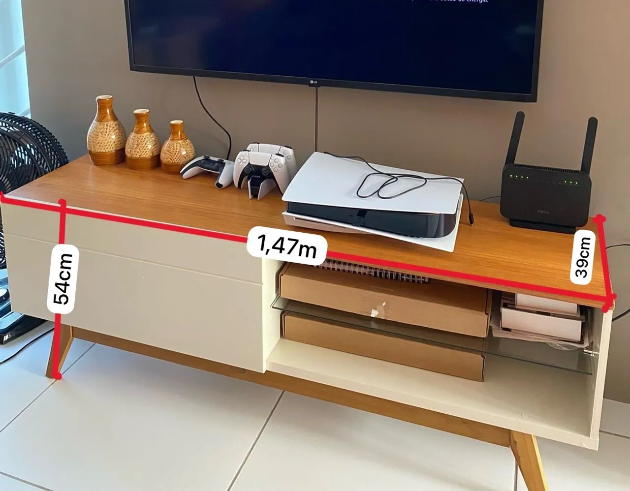 Rack para TV com design moderno e funcional