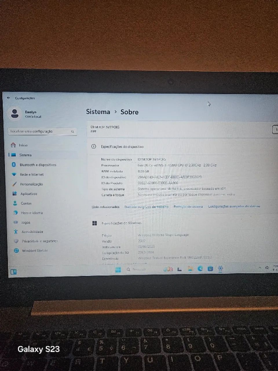 Notebook Lenovo Ideapad Intelcore I3 7gen, 8gbram, Ssd240gb - Envio OLX Pay - Foto 4