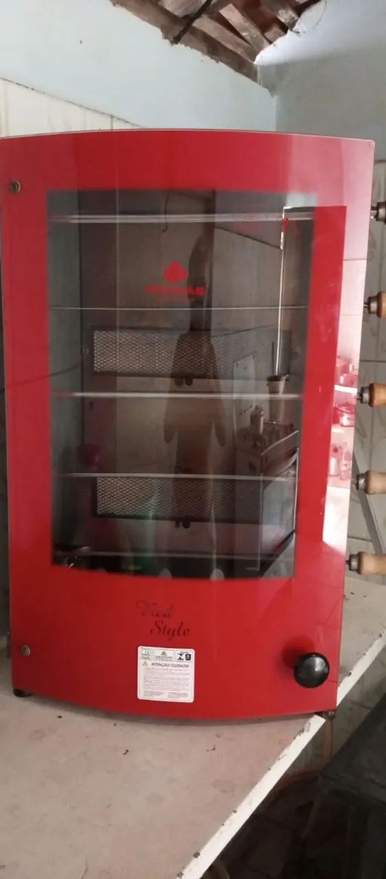 Forno Assador Rotativo Industrial Prr051 Red Style Progas Bivolt