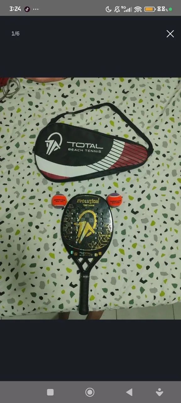 Raquete Beach tennis total Beach tennis carbon 18k 