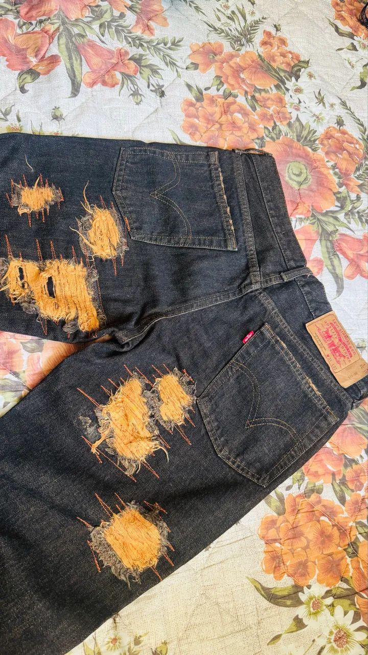 Calça LEVIS  Anos  60 wester customizada japan - Foto 2