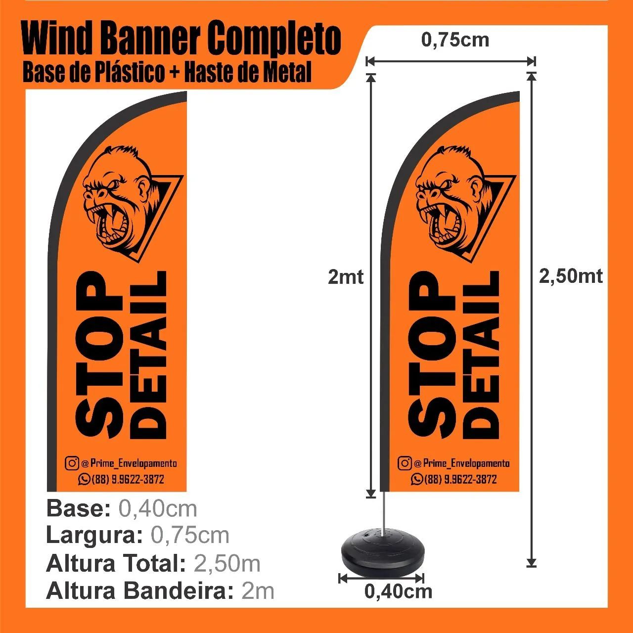 Wind Banner Personalizado Completo - Foto 2