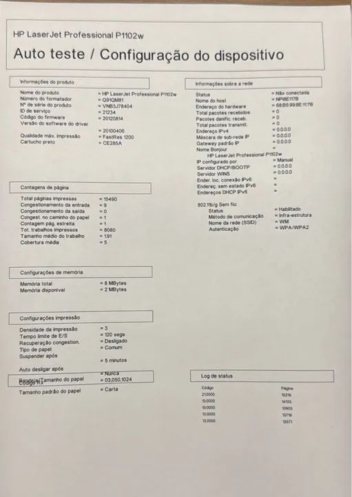 Impressora HP LaserJet P1102w64341175059969121